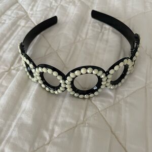 70s Disco Elegant Black and White Headband